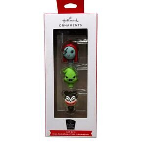 Disney Nightmare Before Christmas Sally Oogie Boogie Hallmark Mini Ornaments Set